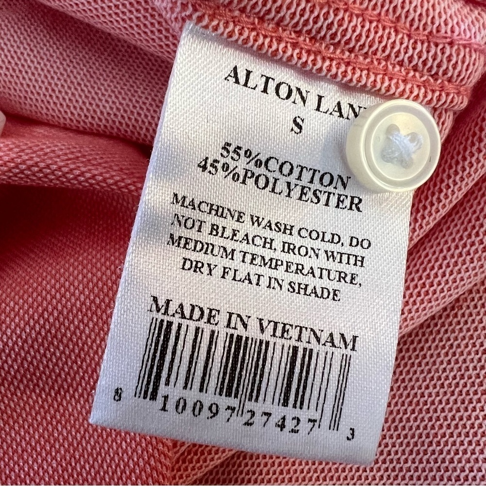 Alton lane Sandbar Piqué Double Pocket Short Sleeve Shirt Mens small Washed red - Picture 2 of 8